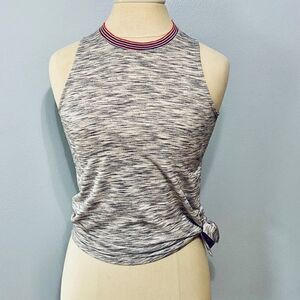 Marled Gray Side Tie Tank